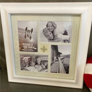 Elegant White Collage/Multi-Photo Picture Frame 15X15”